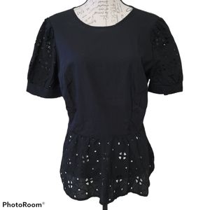 Who What Wear Puff Sleeve Peplum Blouse!